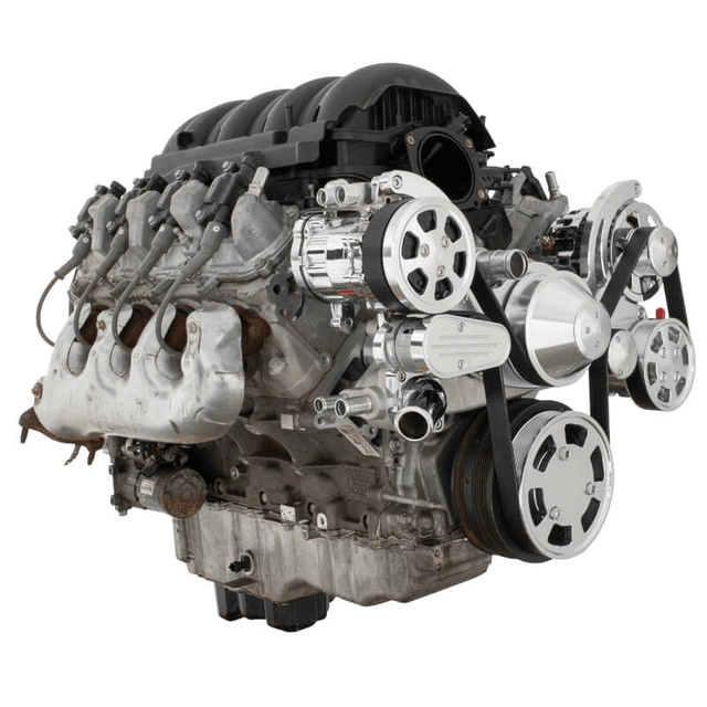 CVF Chevy LT1 Gen V Serpentine System with AC, Power Steering & Alternator - Polished (All Inclusive) thumbnail 3