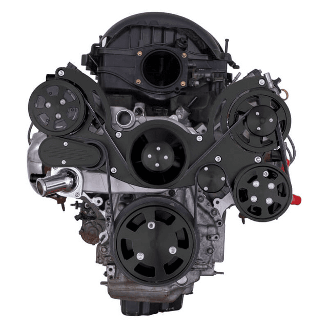 CVF Chevy LT1 Gen V Serpentine System with AC, Power Steering & Alternator - Black (All Inclusive) thumbnail 2