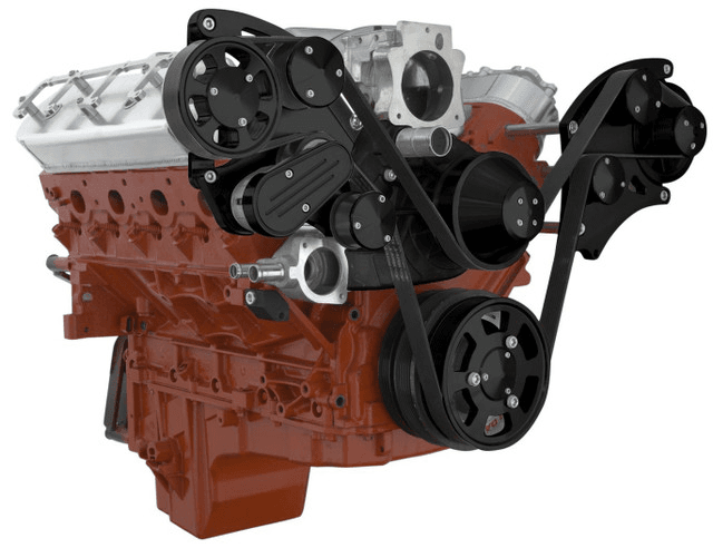 CVF Chevy LS Wide-Mount Serpentine System with Alternator Only - Black (All Inclusive) thumbnail 3