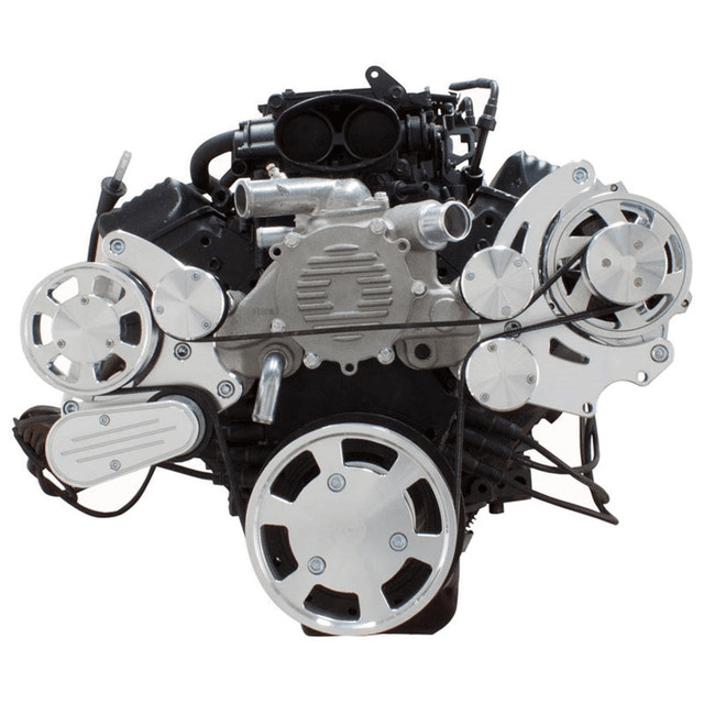 CVF Chevy LT1 Gen II Serpentine System with Alternator Only - Polished (All Inclusive) thumbnail 2