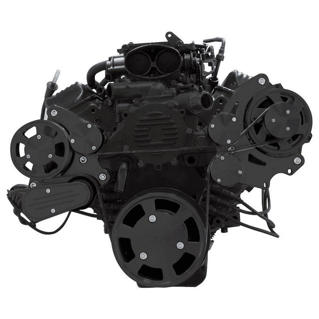 CVF Chevy LT1 Gen II Serpentine System with Alternator Only - Black (All Inclusive) thumbnail 2
