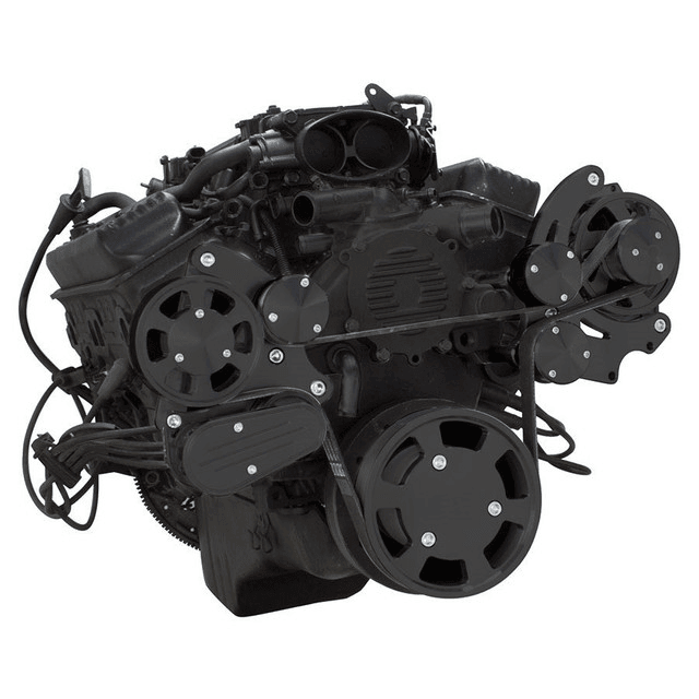 CVF Chevy LT1 Gen II Serpentine System with Alternator Only - Black (All Inclusive) thumbnail 3