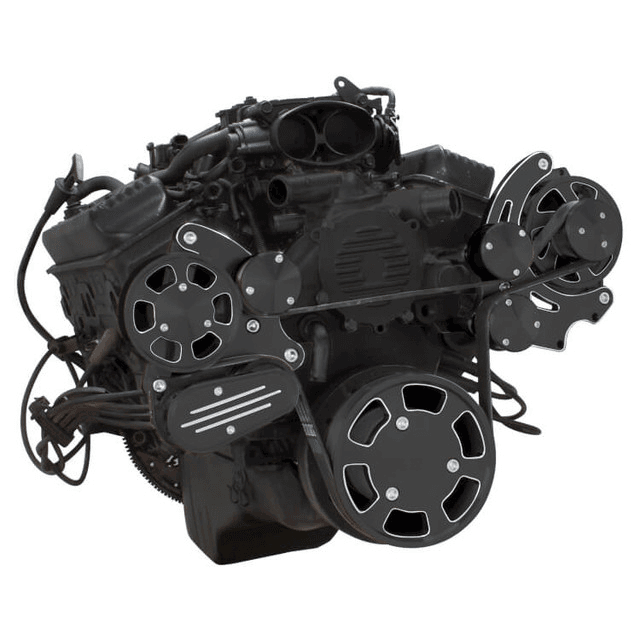CVF Chevy LT1 Gen II Serpentine System with Alternator Only - Black Diamond (All Inclusive) thumbnail 3