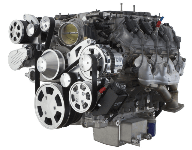 CVF Chevy LT4 Wet Sump Gen V 8-Rib Serpentine System with AC, Power Steering & Alternator - Polished (All Inclusive) thumbnail 3