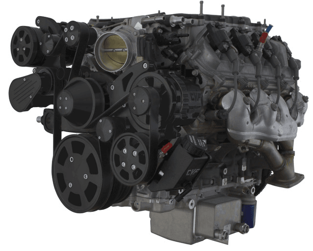 CVF Chevy LT4 Wet Sump Gen V 8-Rib Serpentine System with AC, Power Steering & Alternator - Black (All Inclusive) thumbnail 3