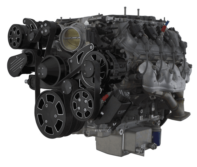 CVF Chevy LT4 Wet Sump Gen V 8-Rib Serpentine System with AC, Power Steering & Alternator - Black Diamond (All Inclusive) thumbnail 3