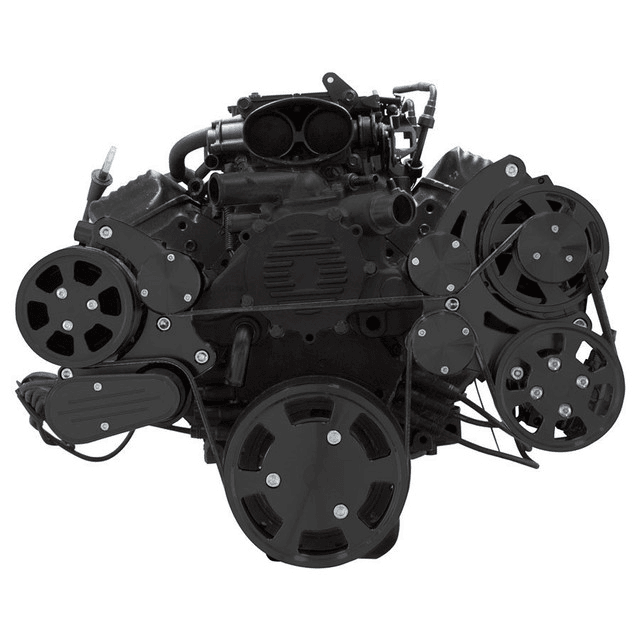 CVF Chevy LT1 Gen II Serpentine System with AC, Power Steering & Alternator - Black (All Inclusive) thumbnail 2