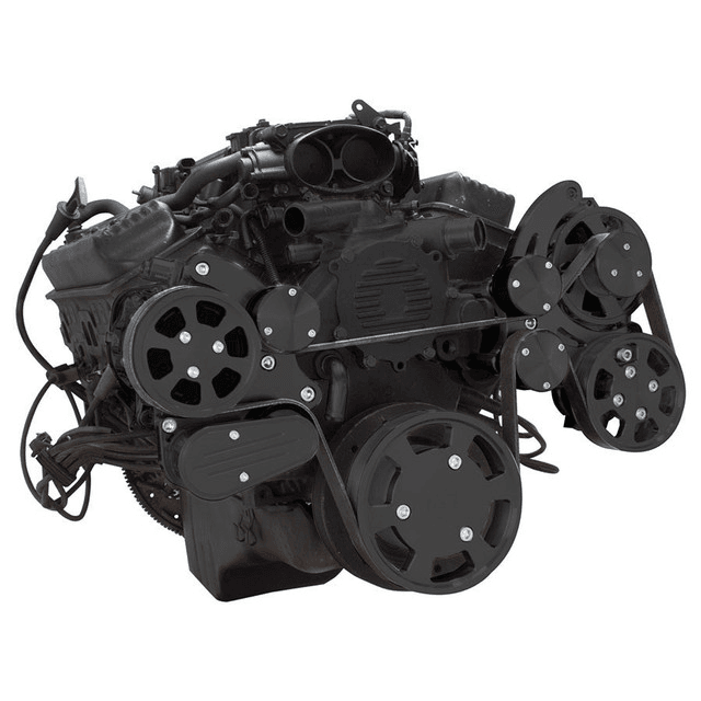 CVF Chevy LT1 Gen II Serpentine System with AC, Power Steering & Alternator - Black (All Inclusive) thumbnail 3