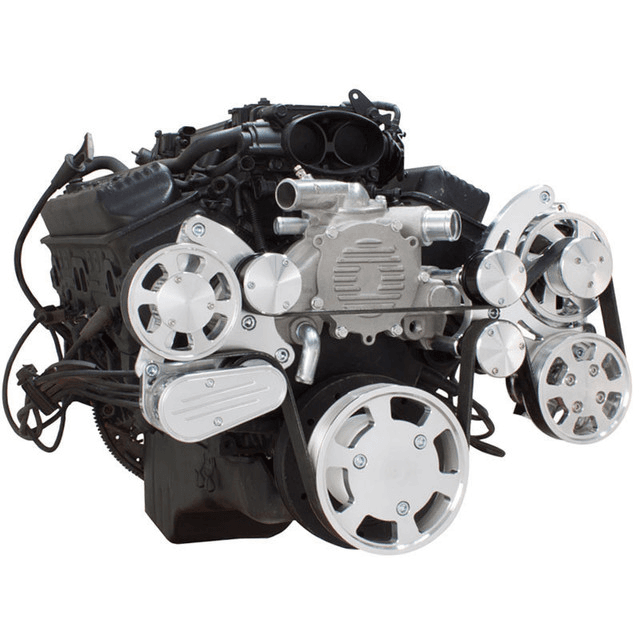 CVF Chevy LT1 Gen II Serpentine System with Power Steering & Alternator - Polished (All Inclusive) thumbnail 3