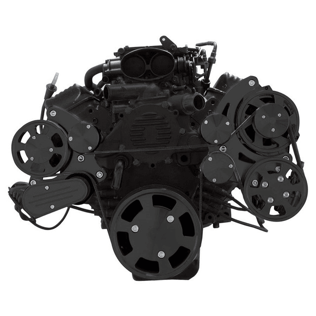 CVF Chevy LT1 Gen II Serpentine System with Power Steering & Alternator - Black (All Inclusive) thumbnail 2