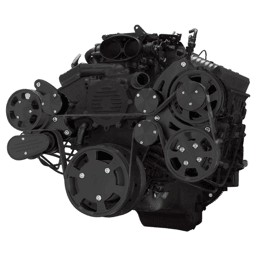 CVF Chevy LT1 Gen II Serpentine System with Power Steering & Alternator - Black (All Inclusive)