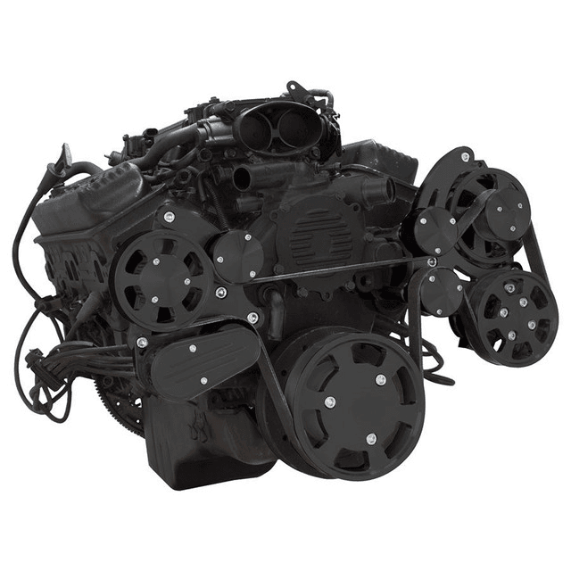 CVF Chevy LT1 Gen II Serpentine System with Power Steering & Alternator - Black (All Inclusive) thumbnail 3