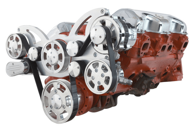 CVF Chevy BBC 348 & 409 Serpentine System with PS and ALT - Polished (All Inclusive)