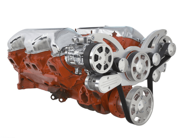CVF Chevy BBC 348 & 409 Serpentine System with AC and ALT - Polished (All Inclusive) thumbnail 3