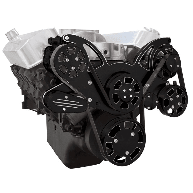 CVF Chevy BBC Gen VI Serpentine System with AC, Power Steering & Alternator - Black Diamond (All Inclusive) thumbnail 3