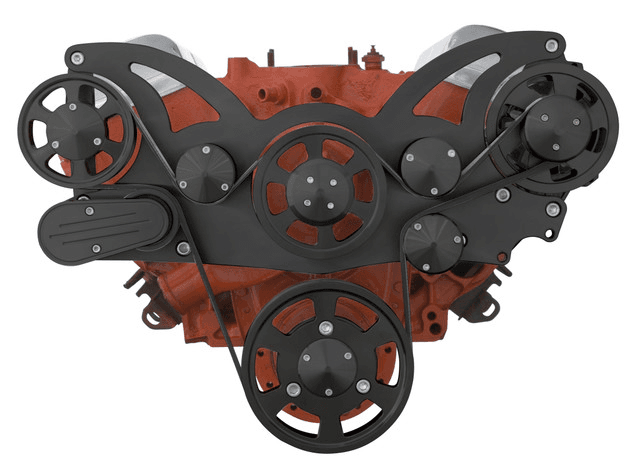 CVF Chevy BBC 348 & 409 Serpentine System with ALT Only - Black (All Inclusive) thumbnail 2