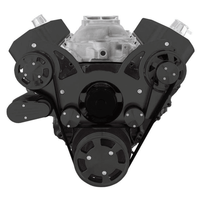 CVF Chevy BBC Gen VI Serpentine System with Alternator Only with Electric Water Pump - Black (All Inclusive) thumbnail 2