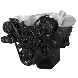 CVF Chevy BBC Gen VI Serpentine System with AC & Alternator - Black Diamond (All Inclusive)