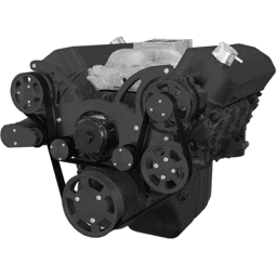 CVF Chevy BBC Gen VI Serpentine System with Power Steering & Alternator with Electric Water Pump - Black (All Inclusive)
