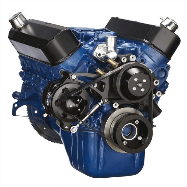 CVF Ford SBF 289, 302 & 351W Serpentine Conversion with Alternator Only - Black thumbnail 3