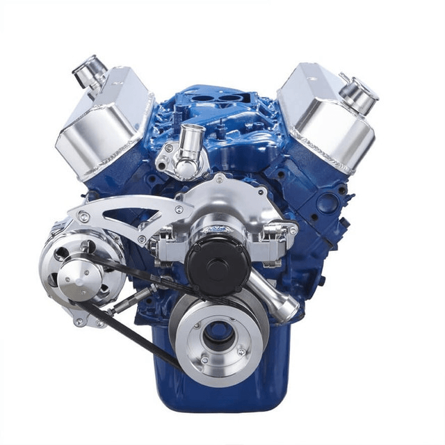 CVF Ford SBF 289, 302 & 351W Serpentine Conversion with Alternator Only Brackets, For Electric Water Pump - Polished thumbnail 2