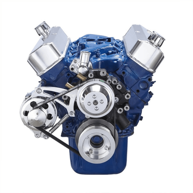 CVF Ford SBF 289, 302 & 351W Serpentine Conversion with Alternator Only - Polished thumbnail 2
