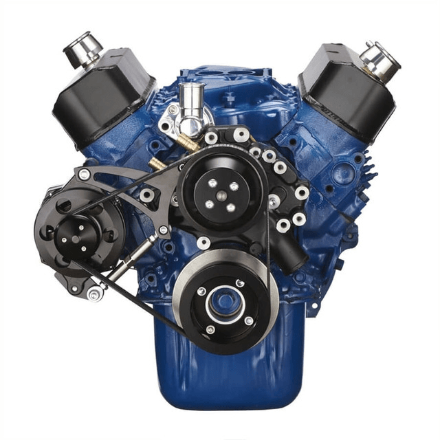 CVF Ford SBF 289, 302 & 351W Serpentine Conversion with Alternator Only - Black thumbnail 2