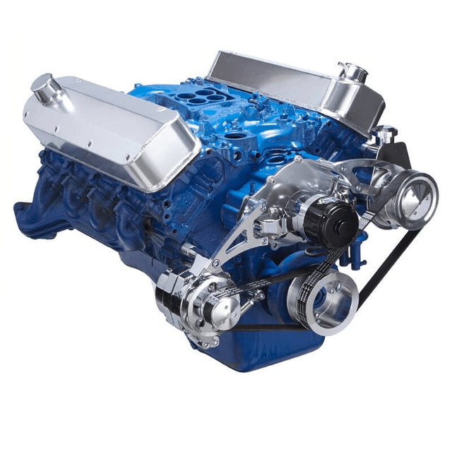 CVF Ford BBF 429 & 460 Serpentine Conversion System with Power Steering & Alternator Brackets, For Electric Water Pump - Polished thumbnail 3