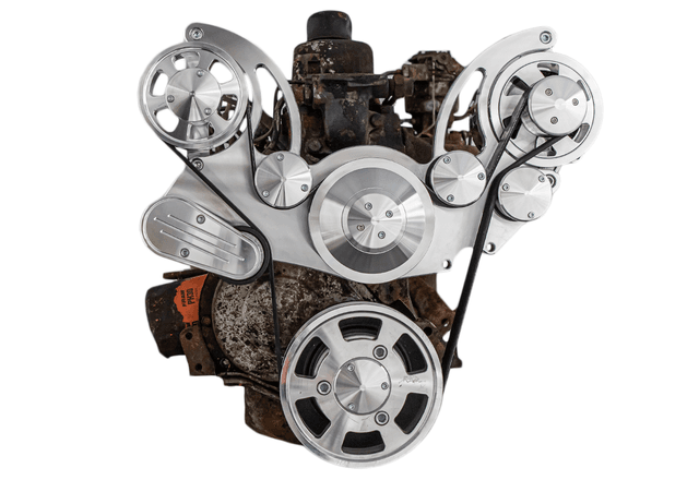 CVF Chevy Straight 6 Serpentine System with ALT Only - Polished (All Inclusive) thumbnail 2