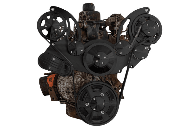 CVF Chevy Straight 6 Serpentine System with ALT Only - Black (All Inclusive) thumbnail 2