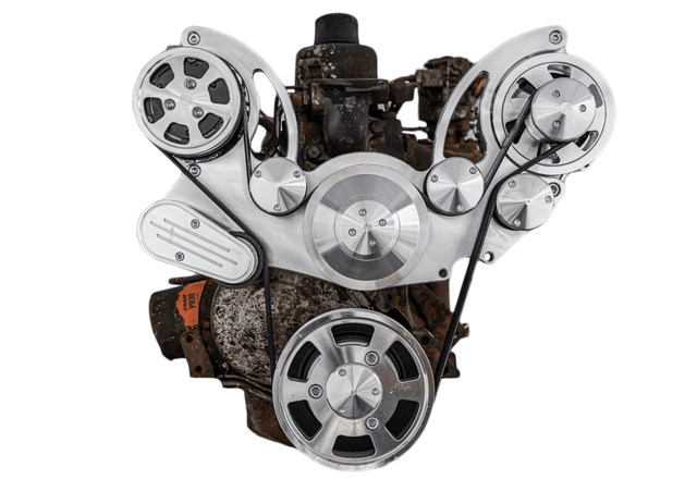 CVF Chevy Straight 6 Serpentine System with AC & ALT - Polished (All Inclusive) thumbnail 2