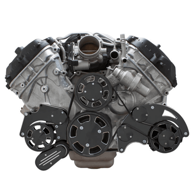 CVF Ford Coyote 5.0L Serpentine System with Alternator Only, High Flow Water Pump - Black Diamond (All Inclusive) thumbnail 2
