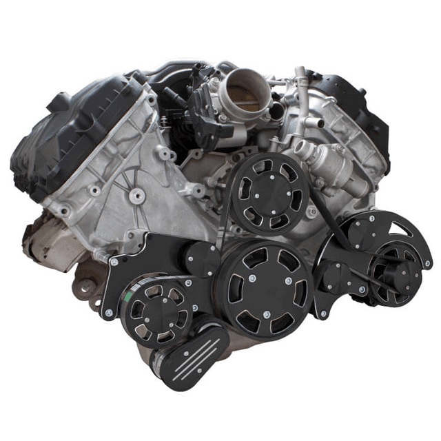 CVF Ford Coyote 5.0L Serpentine System with Alternator Only, High Flow Water Pump - Black Diamond (All Inclusive) thumbnail 3