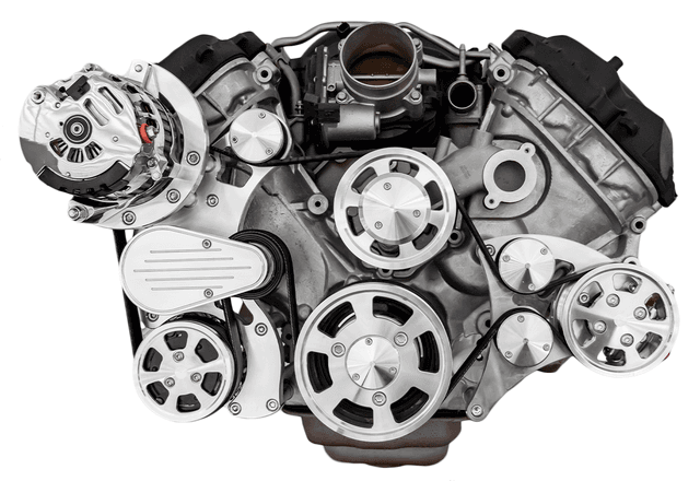 CVF Ford Coyote 5.0L Compact Serpentine System with AC, Power Steering & Alternator, High Flow Water Pump - Polished (All Inclusive) thumbnail 2