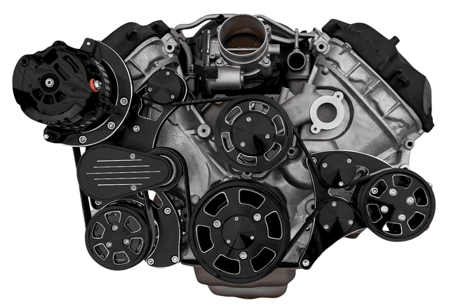 CVF Ford Coyote 5.0L Compact Serpentine System with AC, Power Steering & Alternator, High Flow Water Pump - Black Diamond (All Inclusive) thumbnail 2