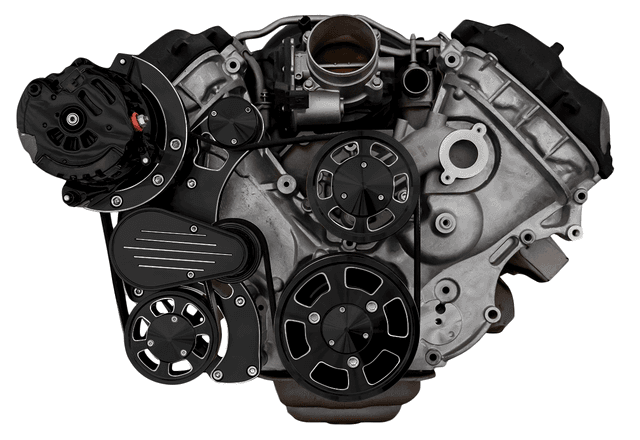 CVF Ford Coyote 5.0L Compact Serpentine System with ALT Only, High Flow Water Pump - Black Diamond (All Inclusive) thumbnail 2