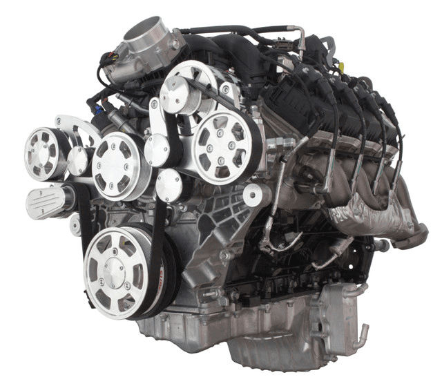 CVF Ford 7.3L Godzilla Serpentine System with ALT & PS For High Flow Water Pump - Polished (All Inclusive)