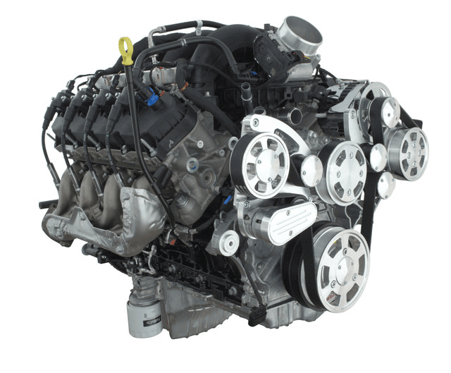 CVF Ford 7.3L Godzilla Serpentine System with ALT & PS For High Flow Water Pump - Polished (All Inclusive) thumbnail 3