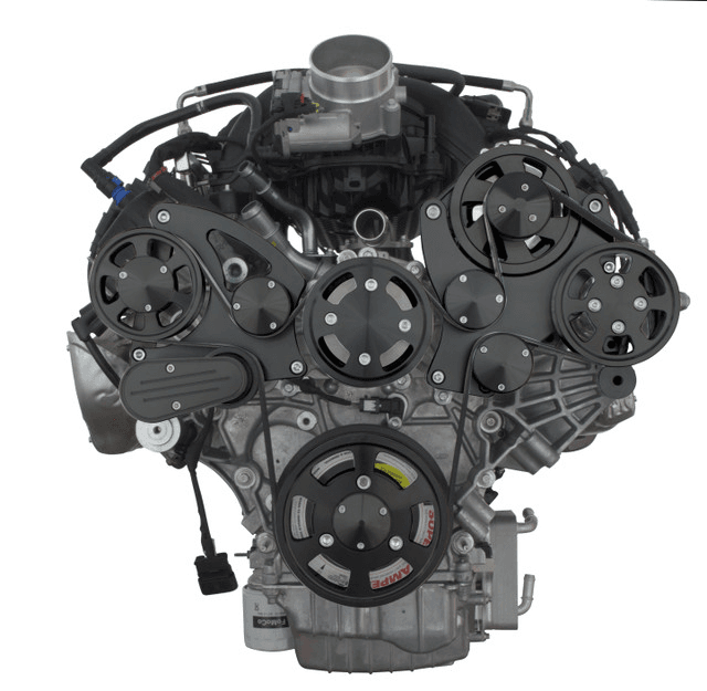 CVF Ford 7.3L Godzilla Serpentine System with ALT & PS For High Flow Water Pump - Black (All Inclusive) thumbnail 2