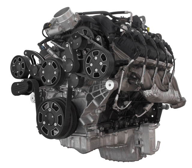CVF Ford 7.3L Godzilla Serpentine System with ALT & PS For High Flow Water Pump - Black Diamond (All Inclusive)