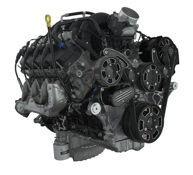 CVF Ford 7.3L Godzilla Serpentine System with Alternator Only For High Flow Water Pump - Black Diamond (All Inclusive) thumbnail 3