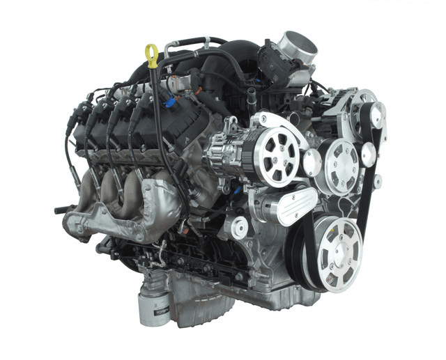 CVF Ford 7.3L Godzilla Serpentine System with AC, Alternator For High Flow Water Pump - Polished (All Inclusive) thumbnail 3