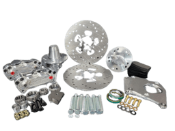 Aerospace Chevy Vega / Monza 1971-1980 4 Piston Heavy Duty Front Drag Disc Brakes