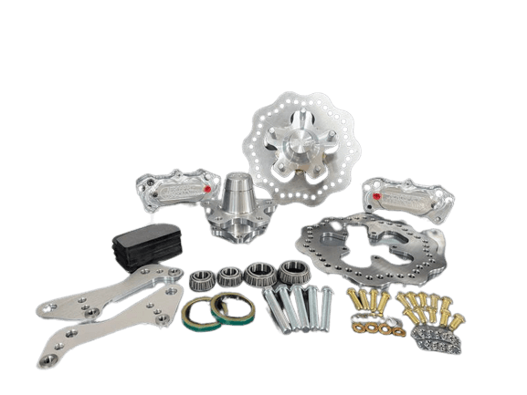 Aerospace 4 Piston Pro-Lite Front Drag Disc Brakes For Strange Strut (1987-Present)