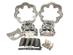 Aerospace Olds/ Pontiac Housing Ends 4 Piston Pro-Lite Rear Drag Disc Brakes (5 Lug) - 1/2" Studs