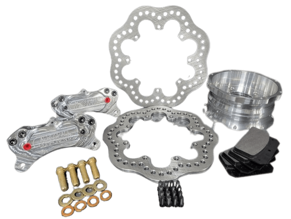 Aerospace 1997-2013 C5/C6 Corvette 4 Piston Pro-Lite Rear Drag Disc Brakes (5 Lug) - 1/2" Studs