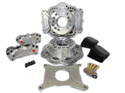 Aerospace 4 Piston Pro-Lite Dual Rear Drag Disc Brakes For Lamb, Symmetrical Housing Ends (5 Lug) - 1/2" Studs