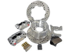 Aerospace Olds/ Pontiac Housing Ends 4 Piston Heavy Duty Rear Drag Disc Brakes - 5/8" Studs