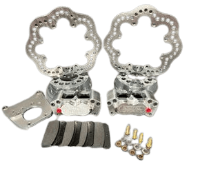 Aerospace 4 Piston Pro-Lite Rear Drag Disc Brakes For Dana, 8 3/4 Housing Ends - 5/8" Studs