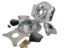 Aerospace Lamb, Symmetrical Housing Ends 4 Piston Heavy Duty Dual Rear Drag Disc Brakes (5 Lug) - 5/8" Studs